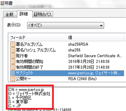 EV/OV SSL（認証対象はドメイン名・商号・住所）